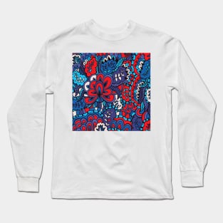 Floral Psychedelic Pattern Long Sleeve T-Shirt
